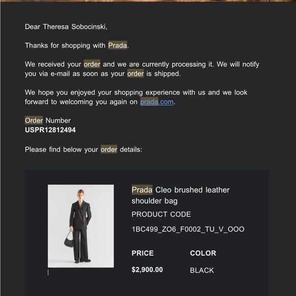 Prada cleo black - Picture 4 of 4